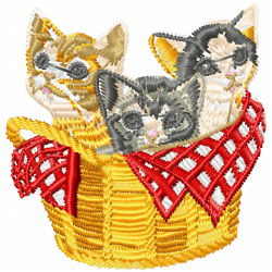 Cats Embroidery Design 4